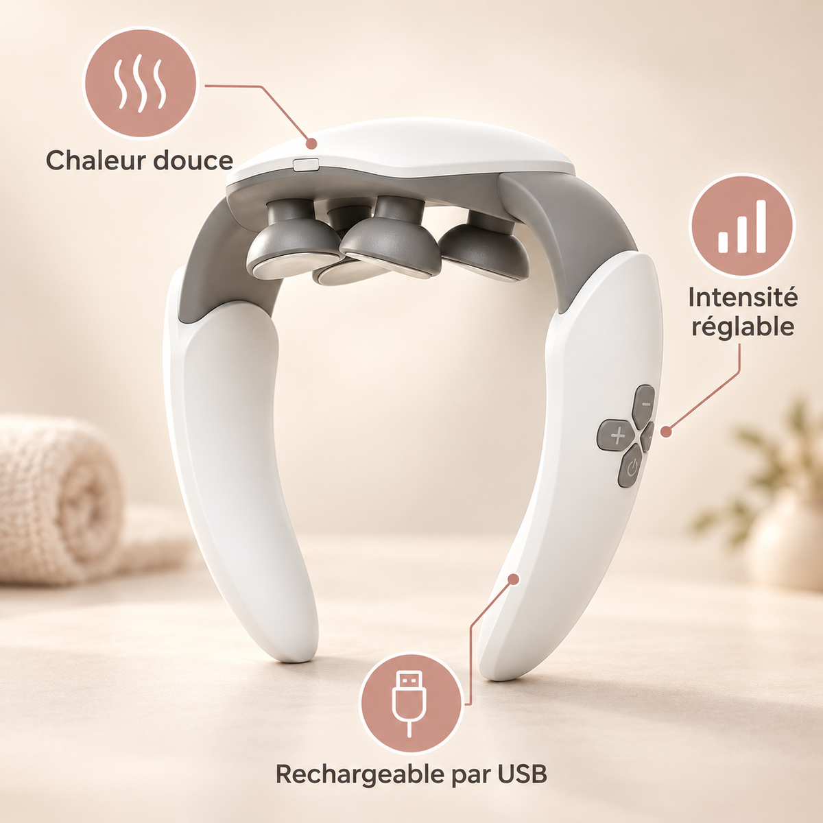 Cervalya™ – Masseur cervical chauffant